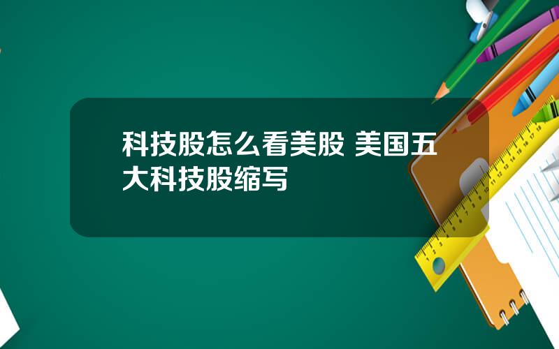 科技股怎么看美股 美国五大科技股缩写